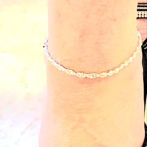 Genuine 925 silver anklet. 9" long
